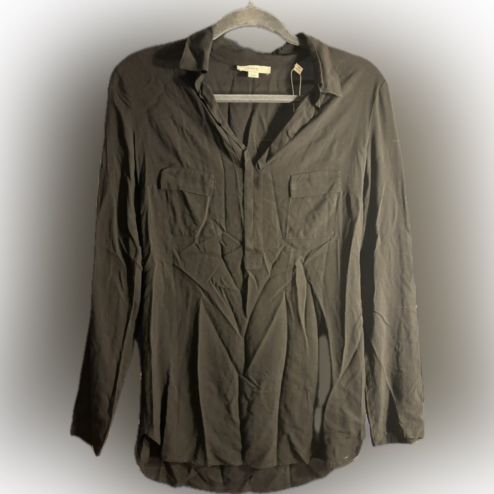 NWT - Vince - Black Long Sleeve Blouse (XS)